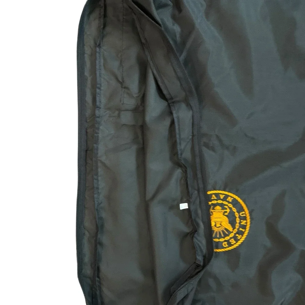Vintage US Navy Black Garment Bag Nylon Folding Travel Luggage Suit 39